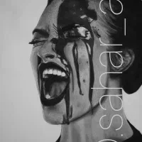 طراحی چهره سیاه قلم حرفه ای