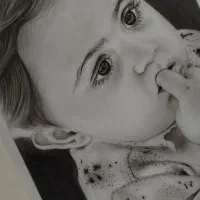 طراحی چهره- سیاهقلم- هدیه خاص