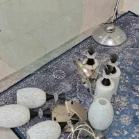 میز آباژور صندلی لوستر لامپ
