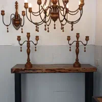 لوستر چوب و فلز