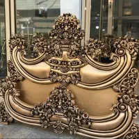 تخت خواب سلطنتی منبت چوب گردو مصری
