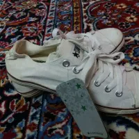 کتانی سفید کانورس ساق کوتاه