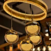 لوستر کریستال نئونی 100 وات 4 حالته ریموت دار