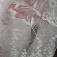 پرده حریر گلدوزی