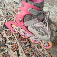 اسکیت صورتی با تجهیزات کامل