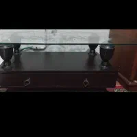 میز عسلی قهوه‌ای