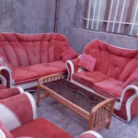 مبل‌۷نفره‌چرم‌‌وپارچه درحدخیلیی‌نو