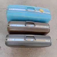 حراج ۳عدد چمدان آمریکا آمریکایی اصل قدیمی عتیقه