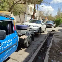 امدادخودرو یدک کش جرثقیل خودرو بر چرخگیر در قوچان
