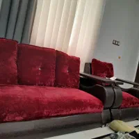 مبل دسته چوبی7نفره سالم بدون فرورفتگی...