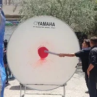 طبل دو متری استیل پهن