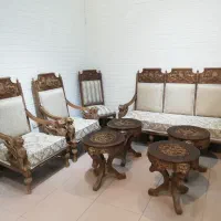 مبل استیل مدل سلطنتی 9نفره|مبلمان خانگی و میز عسلی|بستان آباد, |دیوار