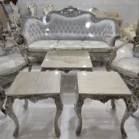 مبلمان سلطنتی 7نفره چوب راش بامیزو عسلی|مبلمان خانگی و میز عسلی|اندیشه, اندیشه فاز ۴|دیوار