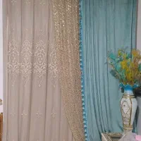 پرده شیک مناسب جهیزیه همراه با کتیبه|پرده، رانر، رومیزی|تهران, یاخجی آباد|دیوار