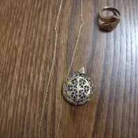 پلاک زنجیر و انگشتر طلا