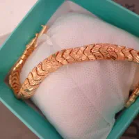 دستبند نقره با روکش طلا