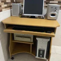 کامپیوتر خانگی LCD به همراه اسپیکر و پرینتز