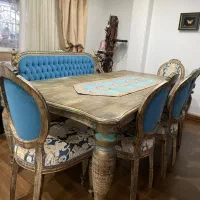 مبل کلاسیک فرانسوی همراه با غذاخوری|مبلمان خانگی و میز عسلی|لاهیجان, گلستان|دیوار