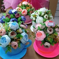 باکس گل مصنوعی فنجانی