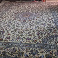 فرش دستباف کاشان ربانی کارکرده ۹ متری|فرش|کرمانشاه, |دیوار