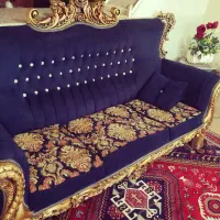 مبل هفت نفره سلطنتی بهمراه میز و دوعددعسلی