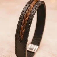 دستبند چرم طبیعی زلف یار موی یار|بدلیجات|تبریز, |دیوار