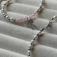 نیم ست مرواریدی پاپیون