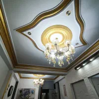 لوستر طلایی|لوستر و چراغ آویز|رشت, نظری|دیوار