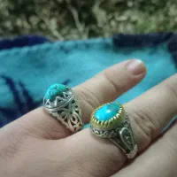 جفت انگشتر فیروزه نیشابور|جواهرات|دزفول, |دیوار