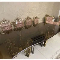 مبل استیل ۹ نفره همراه با میز ناهار