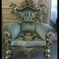 مبل ۷نفره مصری سلطنتی کلاسیک تمام چوب(پیچک)