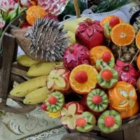 یلدا، یلدایی، یلدای عروس، گل آرایی، میوه آرایی