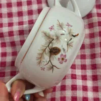 قندان چینی بزرگ|ظروف سرو و پذیرایی|رشت, گلباغ نماز|دیوار