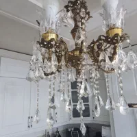 لوستر های ۱۲+۱۲+۵ شاخه +بالادری و ۴ عدد دیوار کوب|لوستر و چراغ آویز|اراک, |دیوار