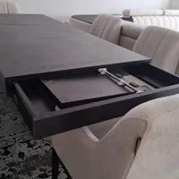 میز نهارخوری ۸ نفره مشکی مکانیزم دار و کابینت دار|میز و صندلی غذاخوری|قم, عمار یاسر|دیوار