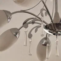 لوستر ۸ شاخه کرومیک سفید|لوستر و چراغ آویز|مشهد, شریف|دیوار