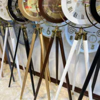 ساعت سه پایه چوب روسی /با ضمانت کتبی /انواع رنگ