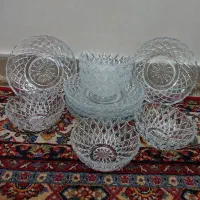 شش عدد پیش دستی میوه خوری و شش عدد پیاله اصل ترک