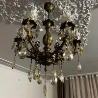 ۳ عدد لوستر برنج ۶ شاخه|لوستر و چراغ آویز|قزوین, |دیوار