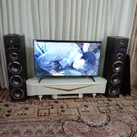 اسپیکر ایستاده، دو قلو، در حد نو با کارتون