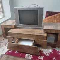 تلویزیون شارپ با کنترل  همراه با زیر تلویزیونی