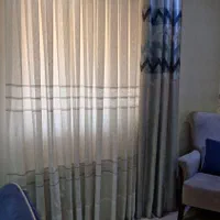 ۳پرده حریر کتان ترک پلیسه شده با والان و آستری|پرده، رانر، رومیزی|لاهیجان, کوی آزادگان|دیوار