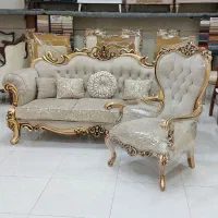 مبل استیل کلاسیک۷نفره مدل افسون چوب راش درحدنونو