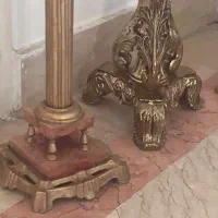 چراغ قدیمی پایه برنزفرانسه قدیمی ۲جفت|کلکسیون اشیاء عتیقه|تهران, پونک|دیوار