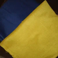 ۳ متر پارچه فوتر ساده سورمه ای و خردلی