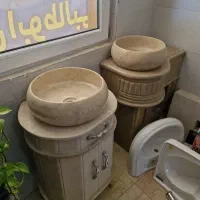 روشویی آنتیک تمام سنگی ابعاد ۴۰در۵۰