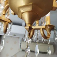 لوستر پنج شاخه پانزده شعله  اصفهان آبکار طلا زرفام