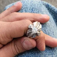 انگشتر نقره سنگین موزونایت