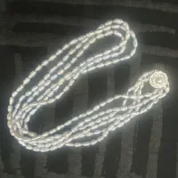 گردنبندمرواریدنقره ای سه رج اصل|جواهرات|تهران, آسمان|دیوار