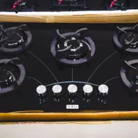 گاز صفحه ای شیشه ای و استیل